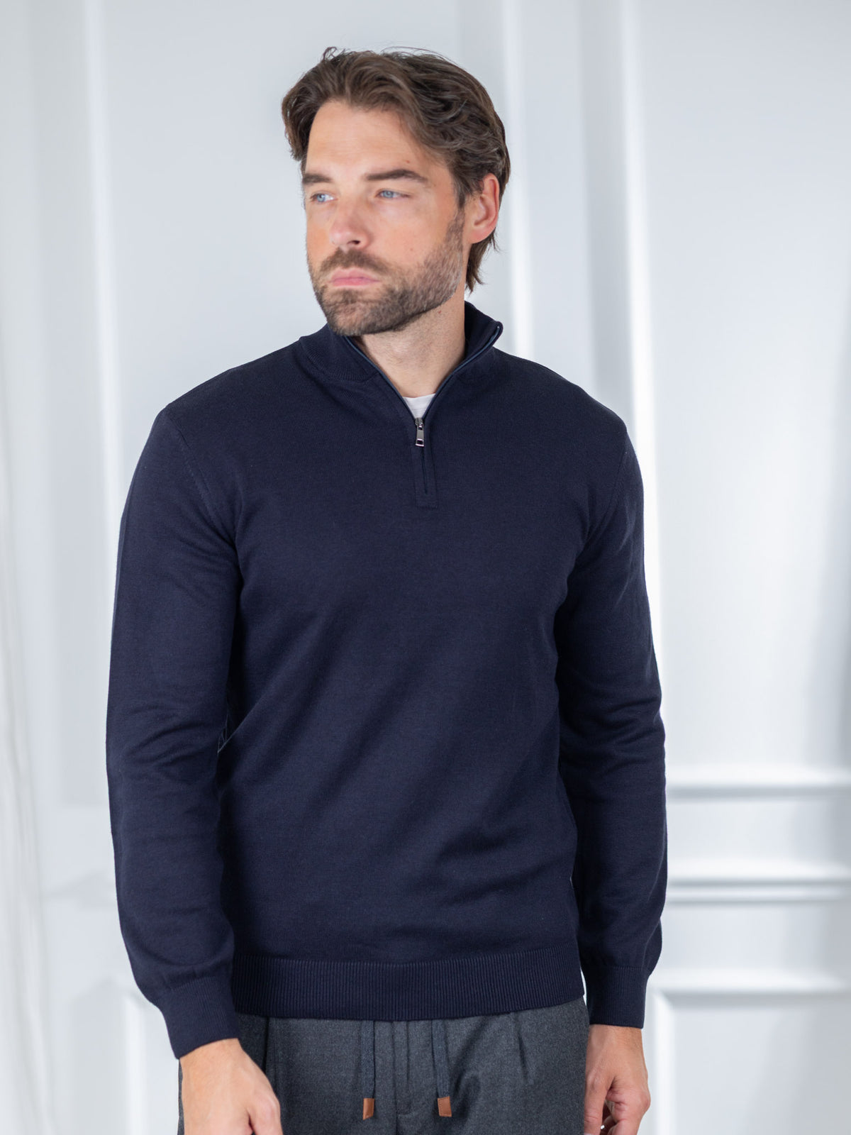 Duomos Half-Zip Džemper - teget