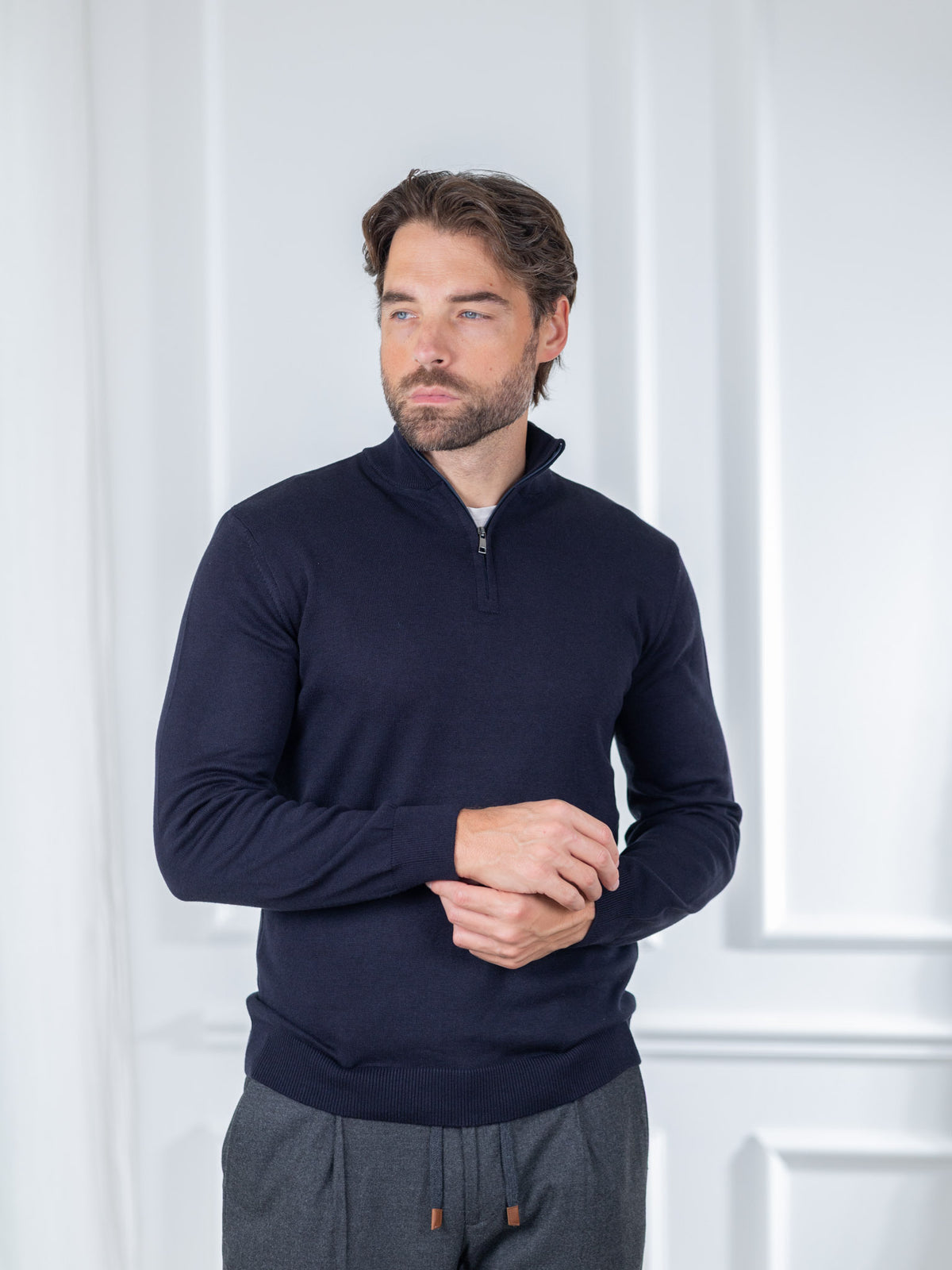 Duomos Half-Zip Džemper - teget