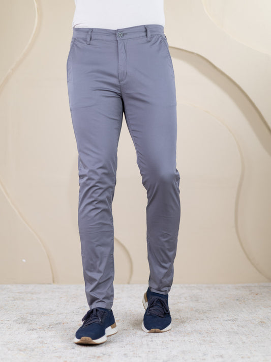Chino Pantalone 23-73D - bela sa sitnim dezenom