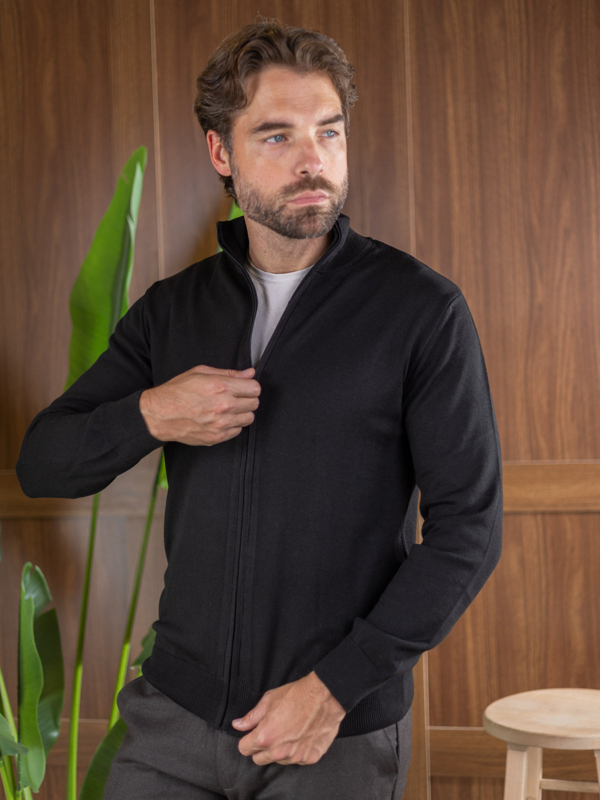 Duomos Full-Zip Džemper - crna
