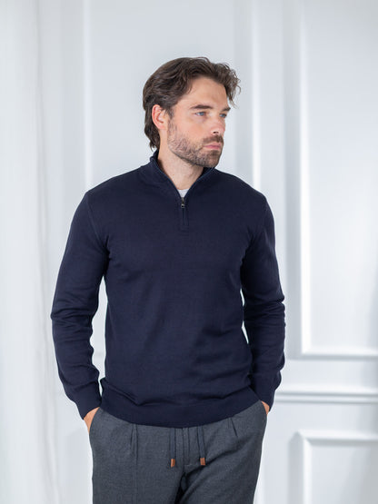 Duomos Half-Zip Džemper - teget