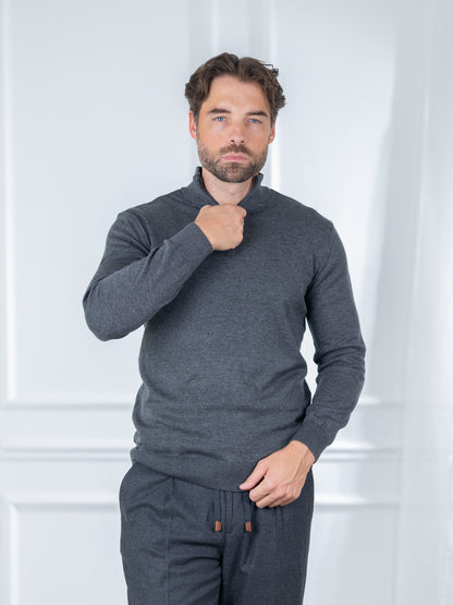 Duomos Half-Zip Džemper - siva