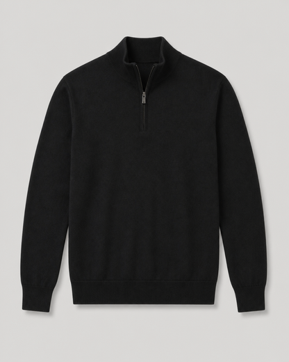 Duomos Half-Zip Džemper - crna