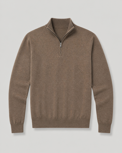 Duomos Half-Zip Džemper - braon