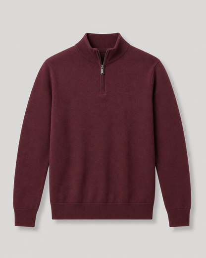 Duomos Half-Zip Džemper - bordo