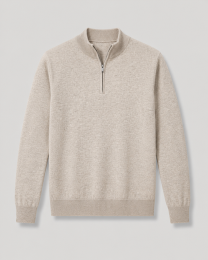 Duomos Half-Zip Džemper - bež