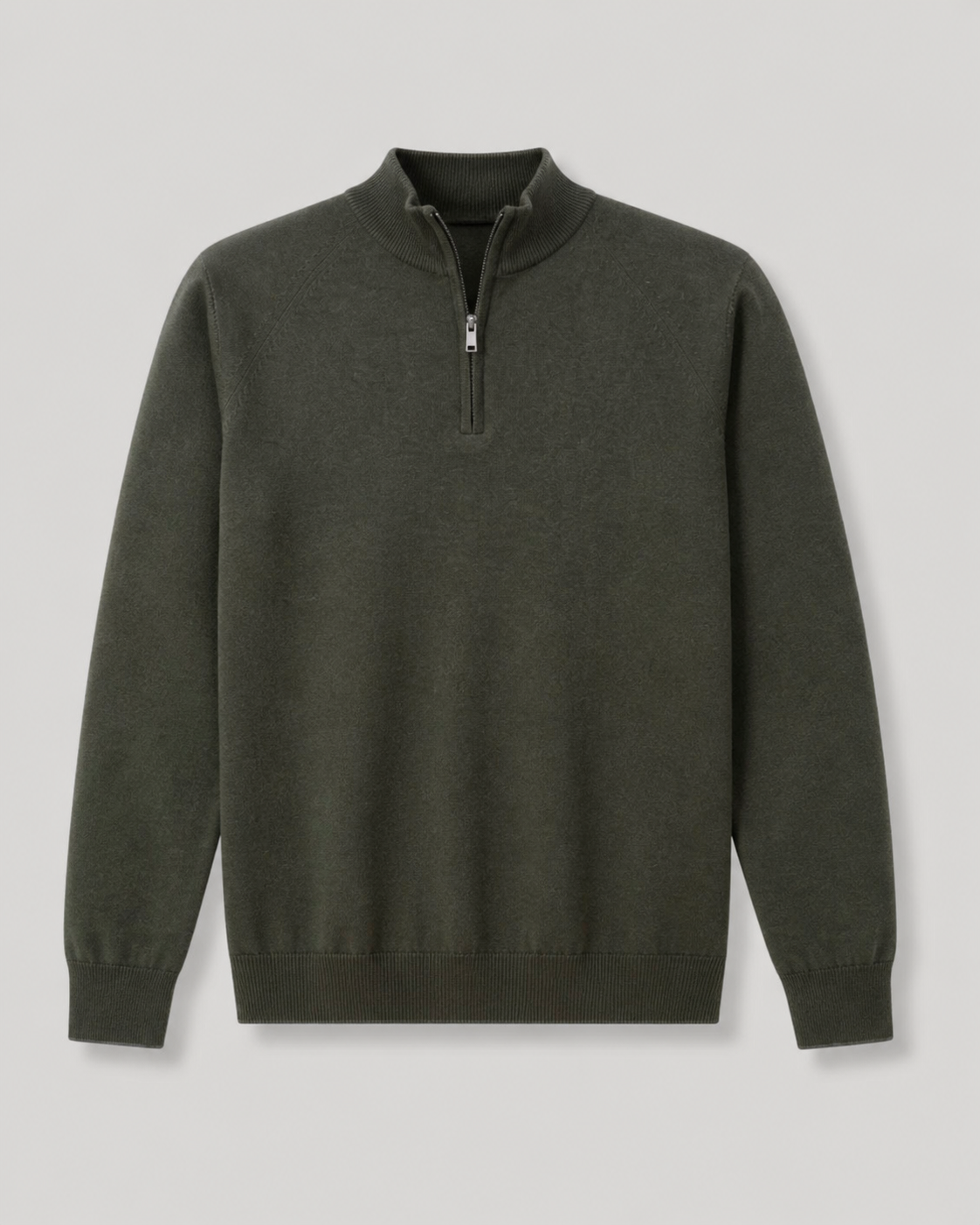 Duomos Half-Zip Džemper - maslinasta