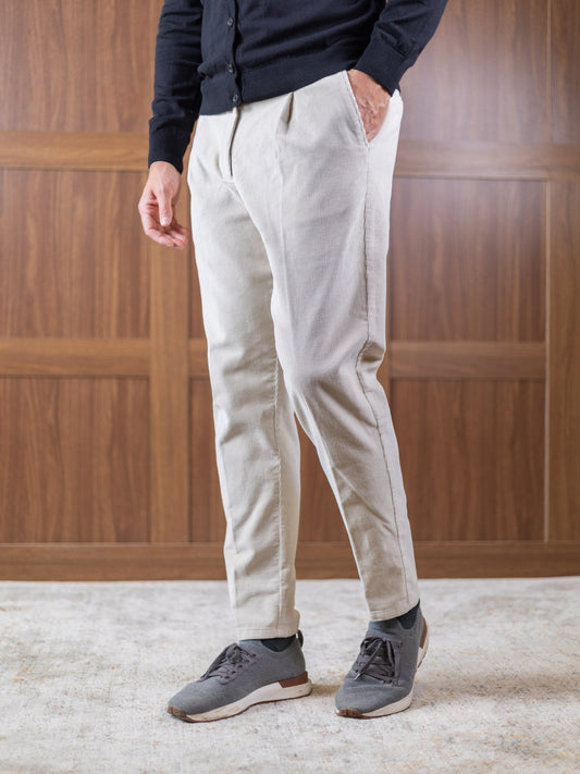 Pantalone - Somot slonova kost