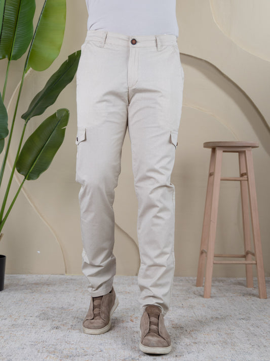 Kežual pantalone 23-73D - prljavo bela