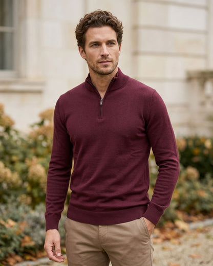 Duomos half-zip-dzemper bordo - original