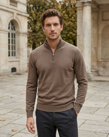 Duomos half-zip-dzemper braon - original
