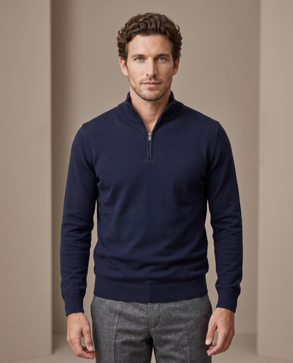 Duomos half-zip-dzemper teget - model prednja