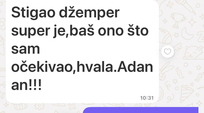Poruka zadovoljnog kupca